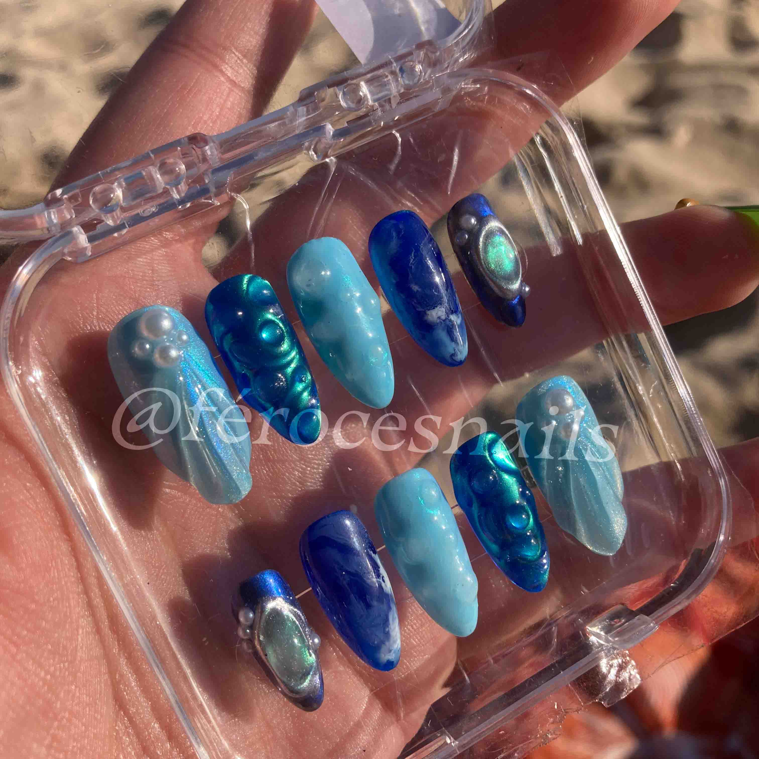 Mermaid - Press-on nails amande
