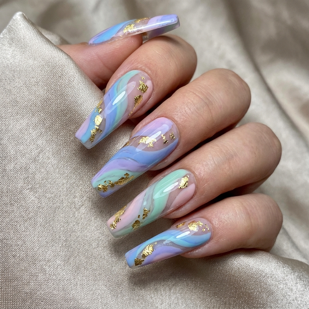 Rose Gold Elegance - Press-on nails amande